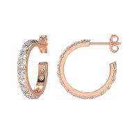 Single Row Huggie Earrings