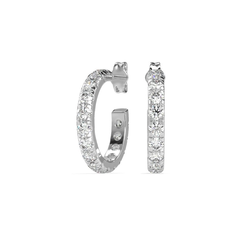 Single Row Huggie Earrings
