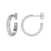 Single Row Huggie Earrings