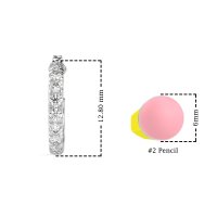 Single Row Huggie Earrings