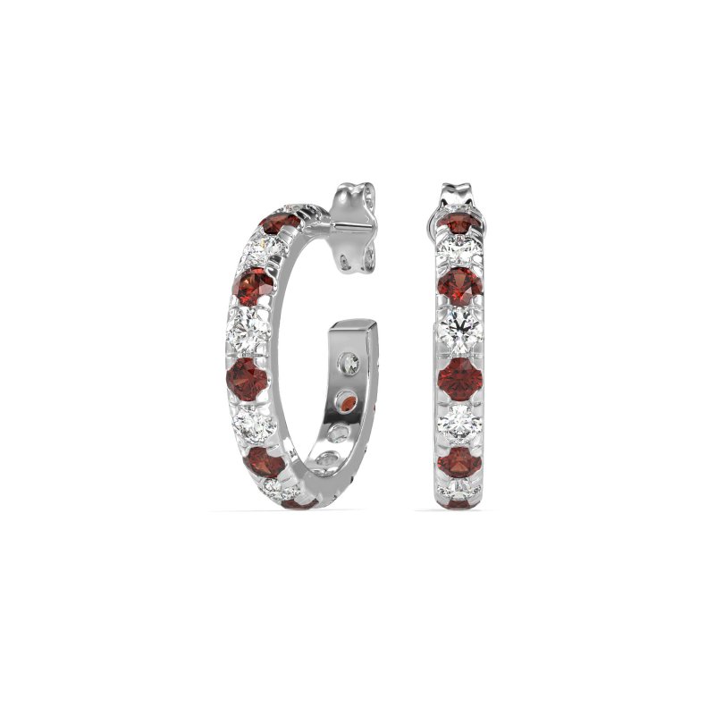 Single Row Huggie Earrings