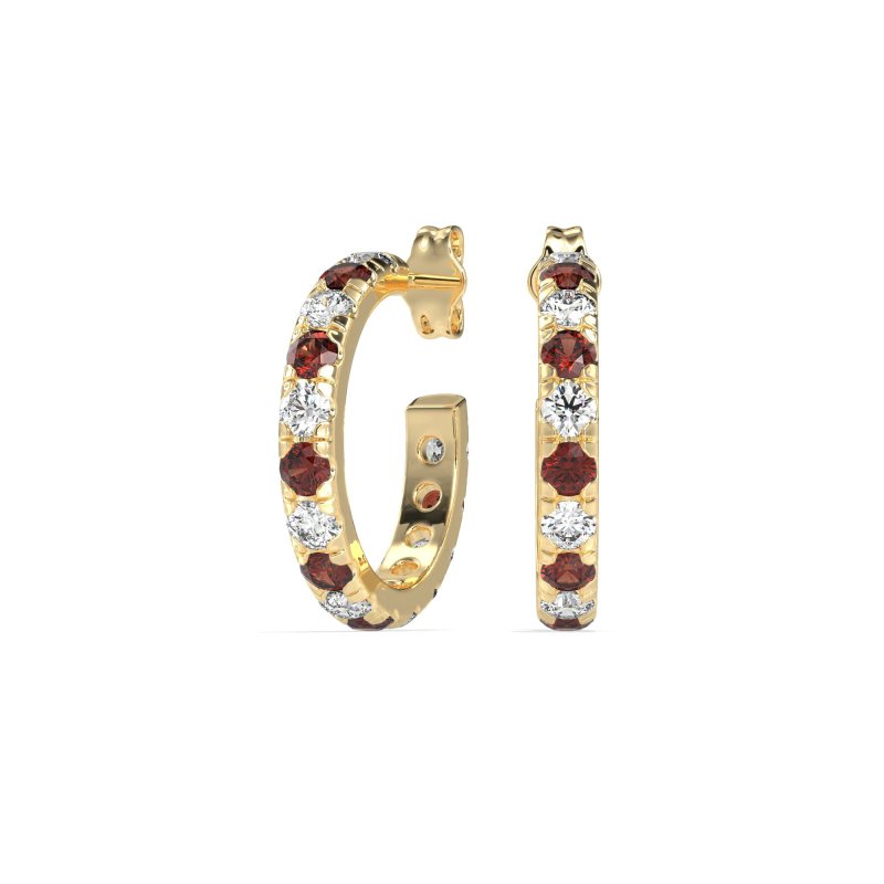 Single Row Huggie Earrings