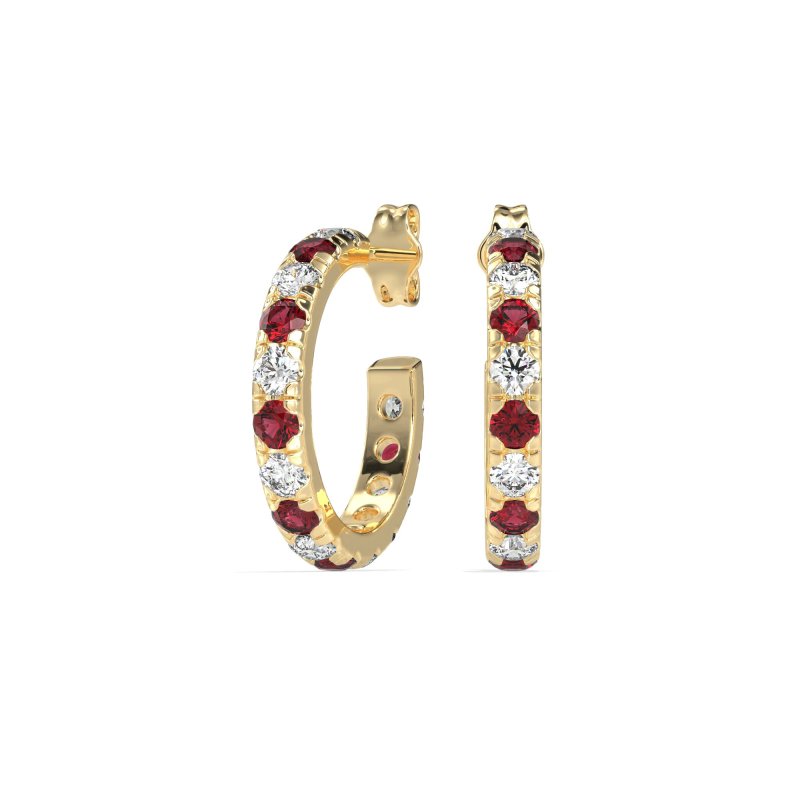 Single Row Huggie Earrings