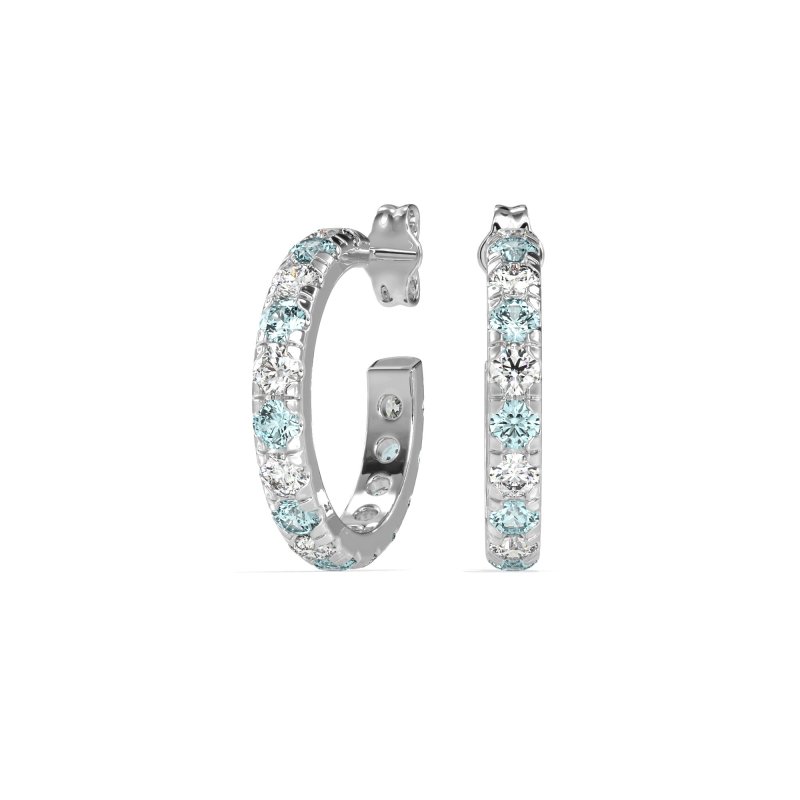 Single Row Huggie Earrings