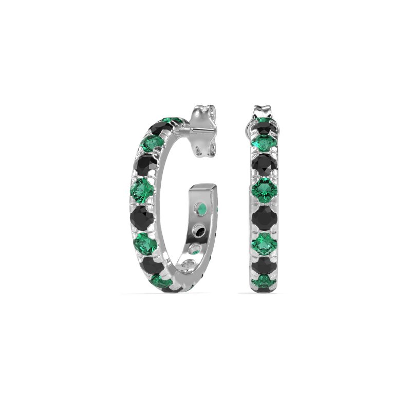 Single Row Huggie Earrings