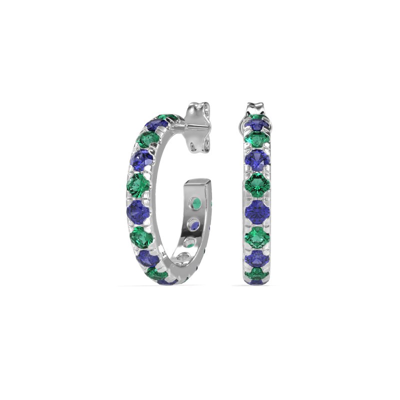 Single Row Huggie Earrings