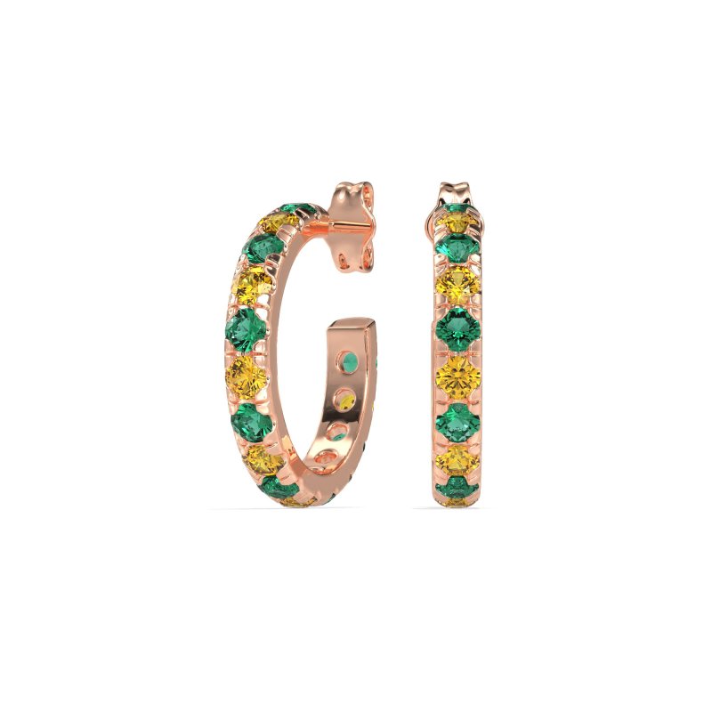 Single Row Huggie Earrings