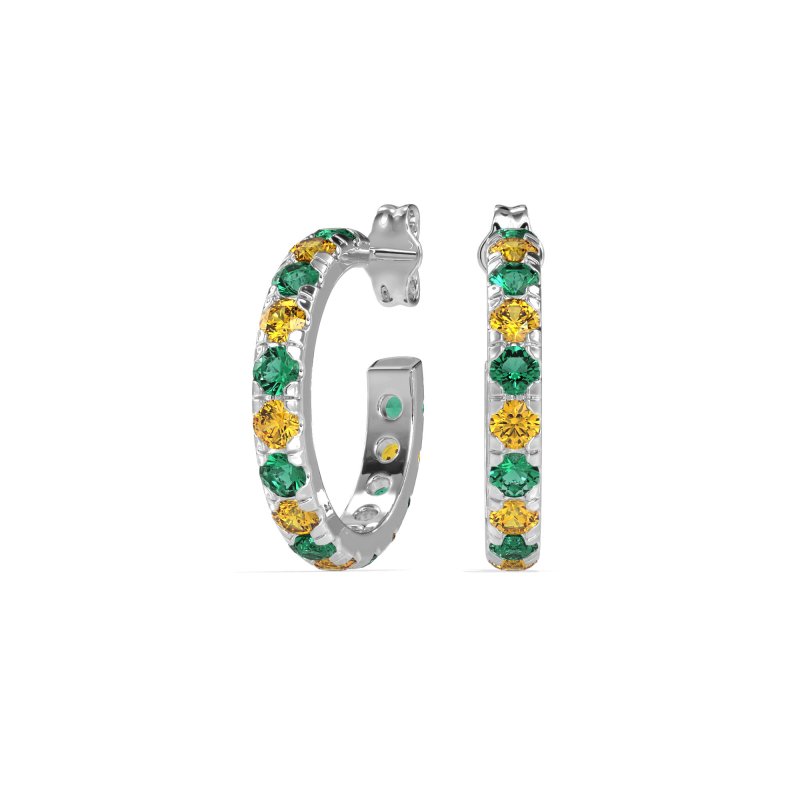 Single Row Huggie Earrings