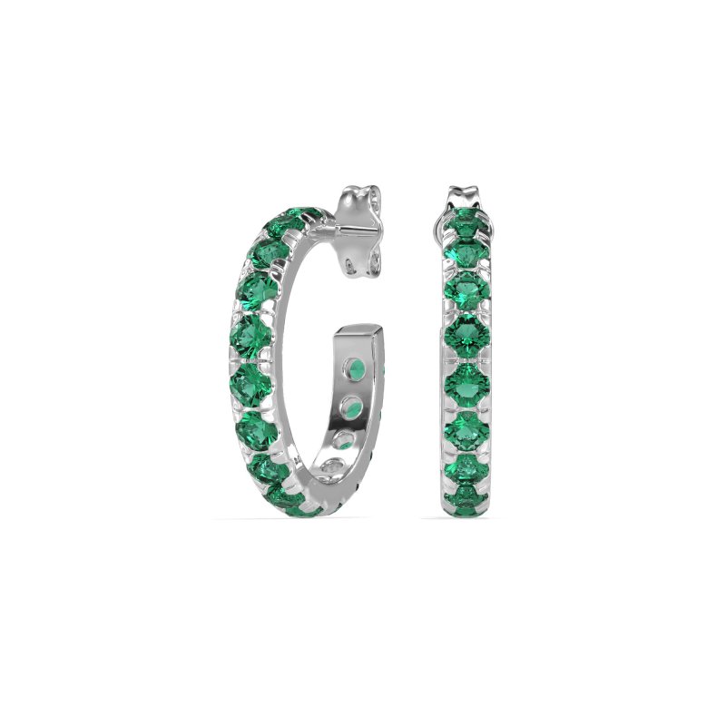 Single Row Huggie Earrings