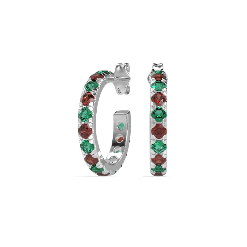 Single Row Huggie Earrings