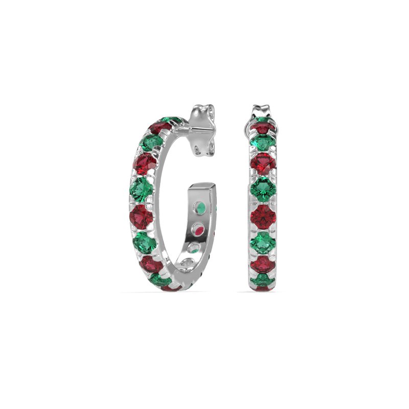 Single Row Huggie Earrings