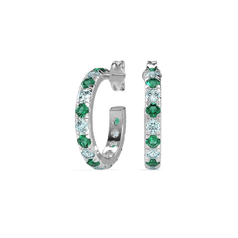 Single Row Huggie Earrings
