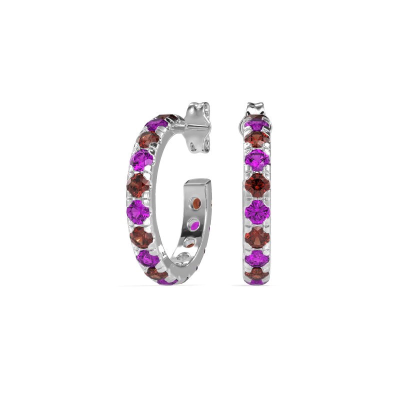 Single Row Huggie Earrings