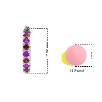 Single Row Huggie Earrings