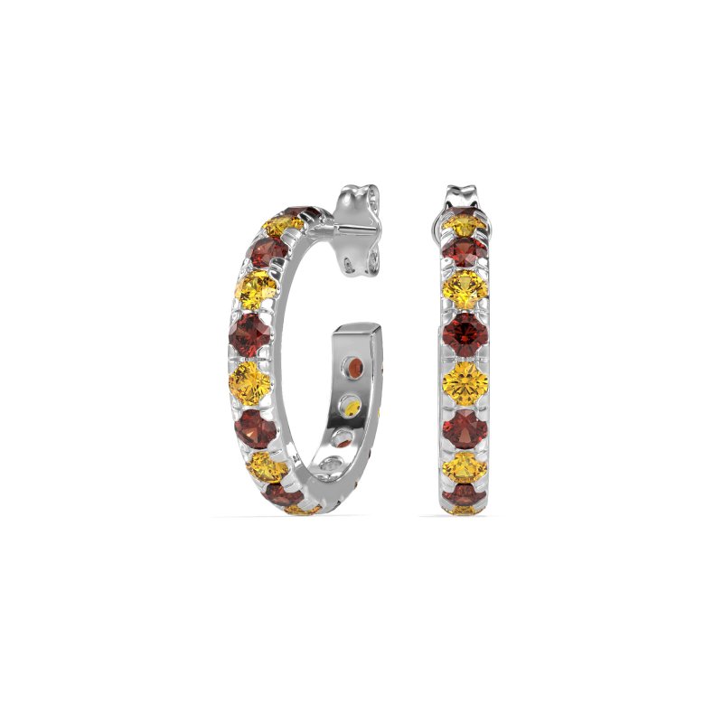 Single Row Huggie Earrings