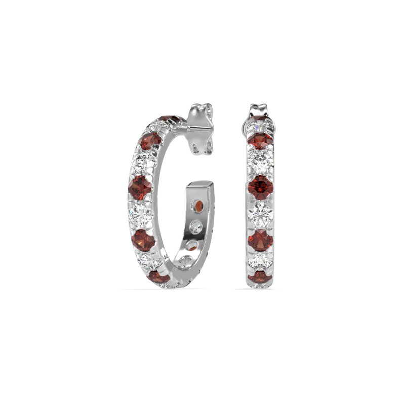 Single Row Huggie Earrings