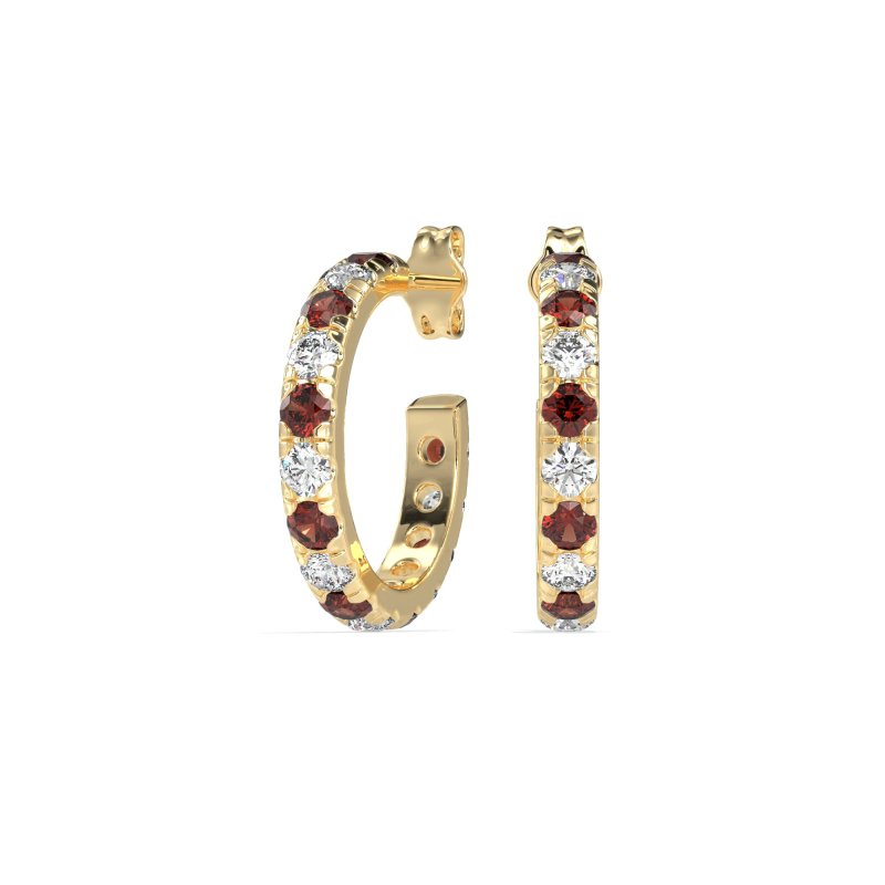Single Row Huggie Earrings