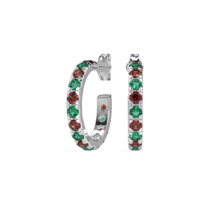 Single Row Huggie Earrings