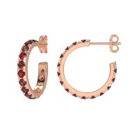 Single Row Huggie Earrings