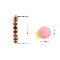 Single Row Huggie Earrings