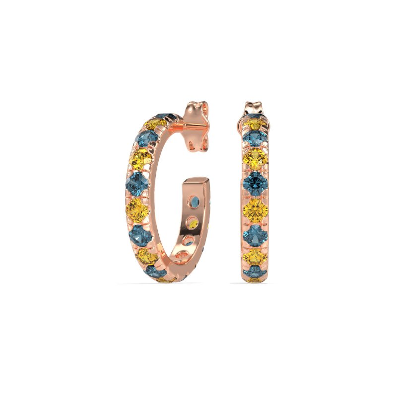 Single Row Huggie Earrings