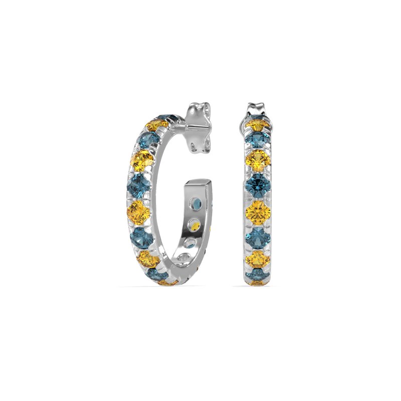 Single Row Huggie Earrings