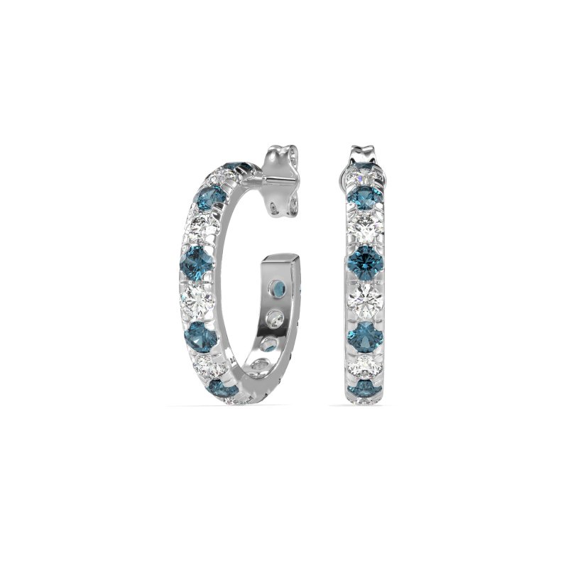 Single Row Huggie Earrings