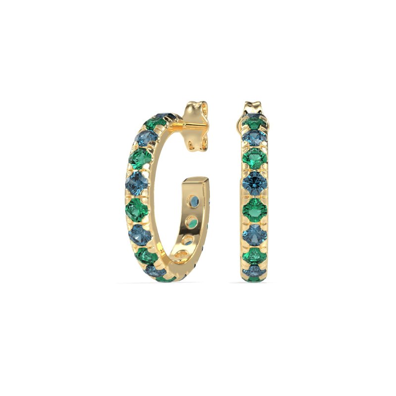 Single Row Huggie Earrings