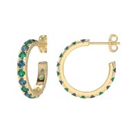 Single Row Huggie Earrings