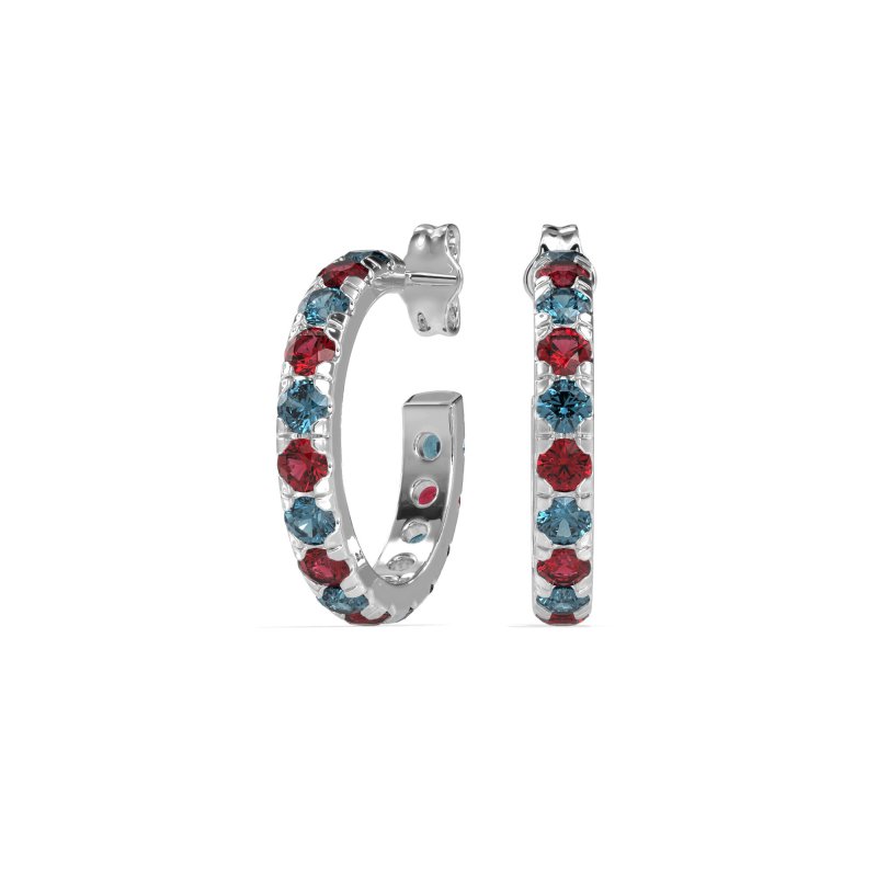 Single Row Huggie Earrings