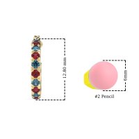 Single Row Huggie Earrings