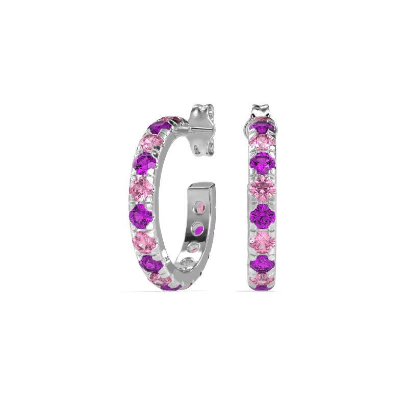 Single Row Huggie Earrings