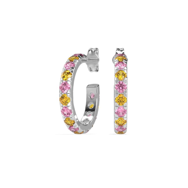 Single Row Huggie Earrings