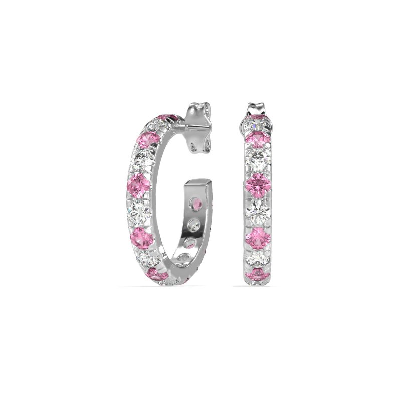 Single Row Huggie Earrings