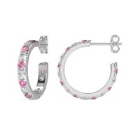 Single Row Huggie Earrings