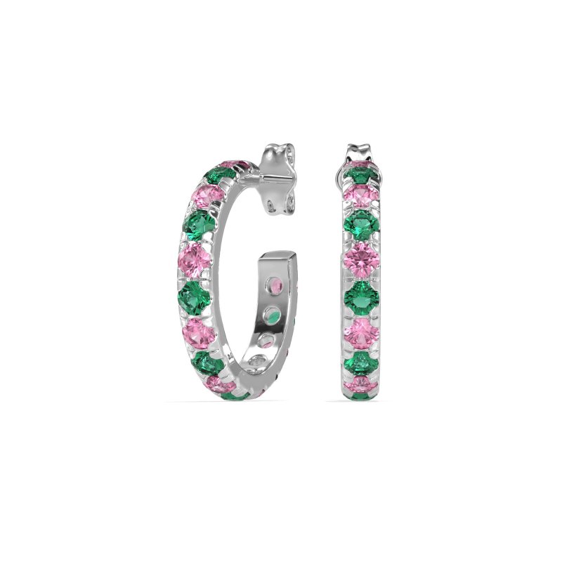 Single Row Huggie Earrings