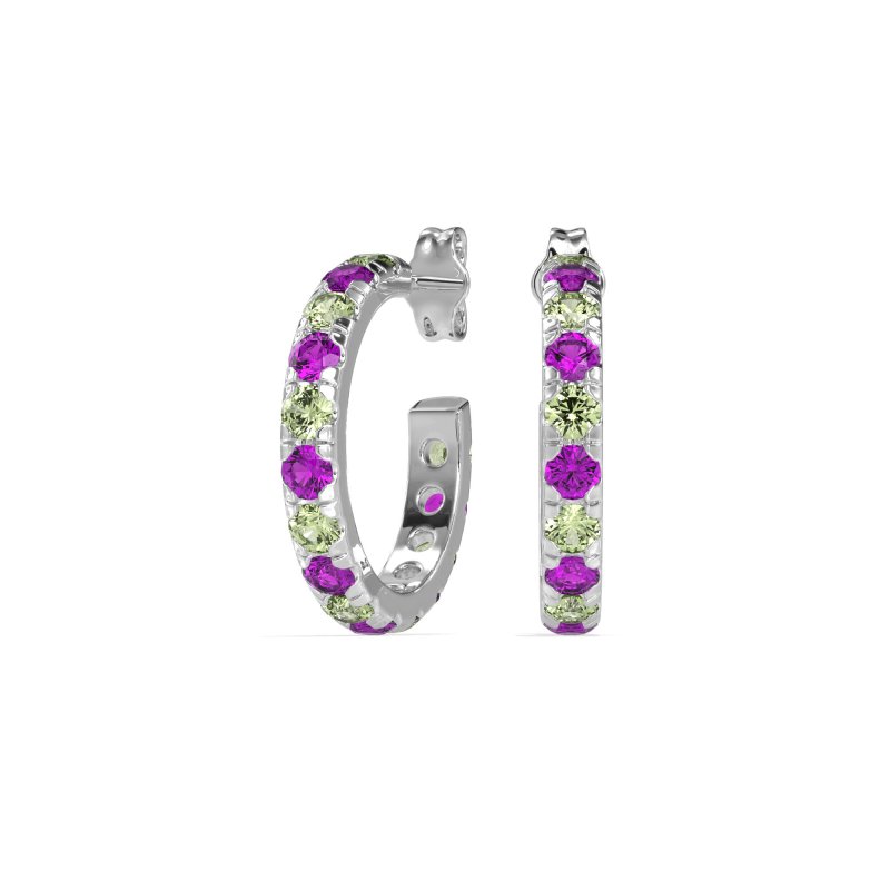 Single Row Huggie Earrings