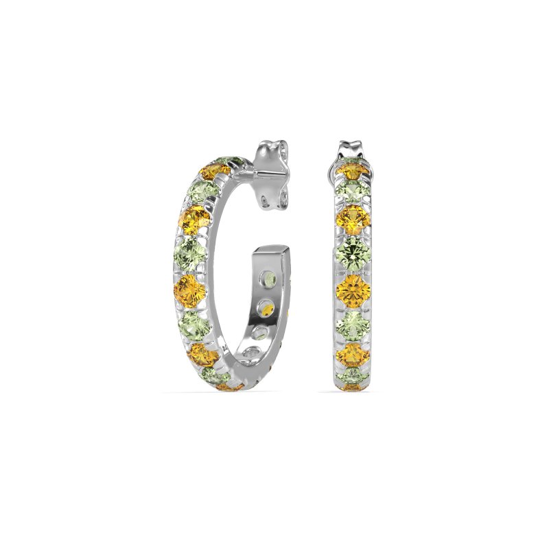 Single Row Huggie Earrings