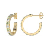 Single Row Huggie Earrings