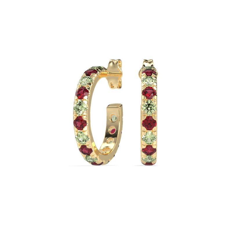 Single Row Huggie Earrings