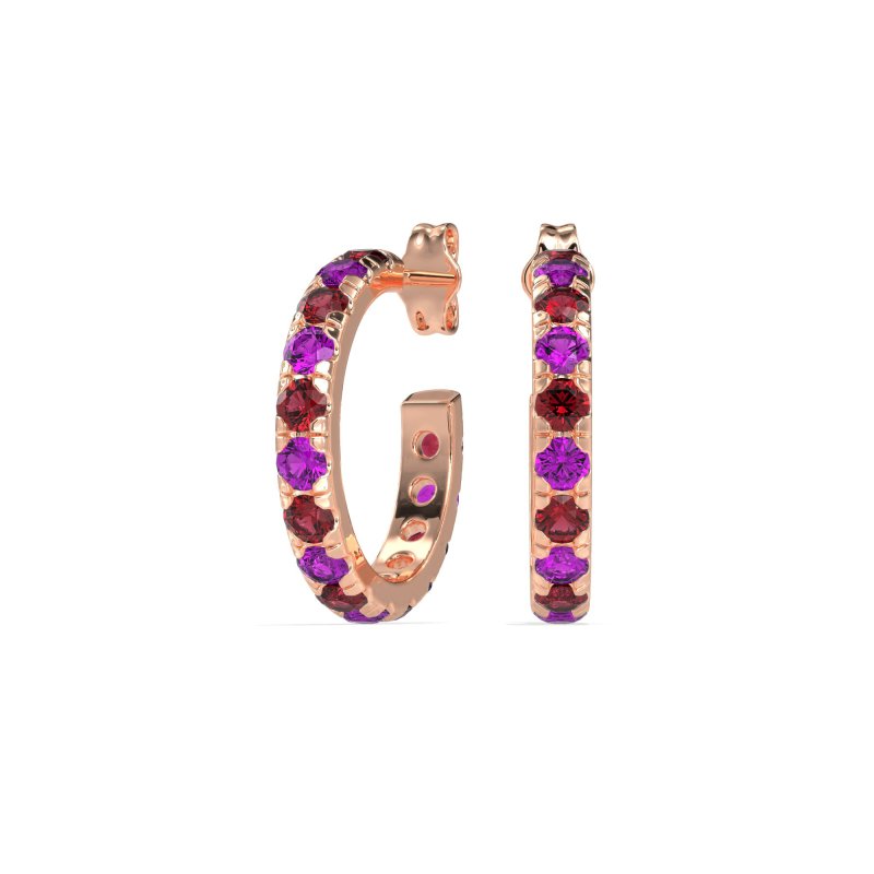 Single Row Huggie Earrings