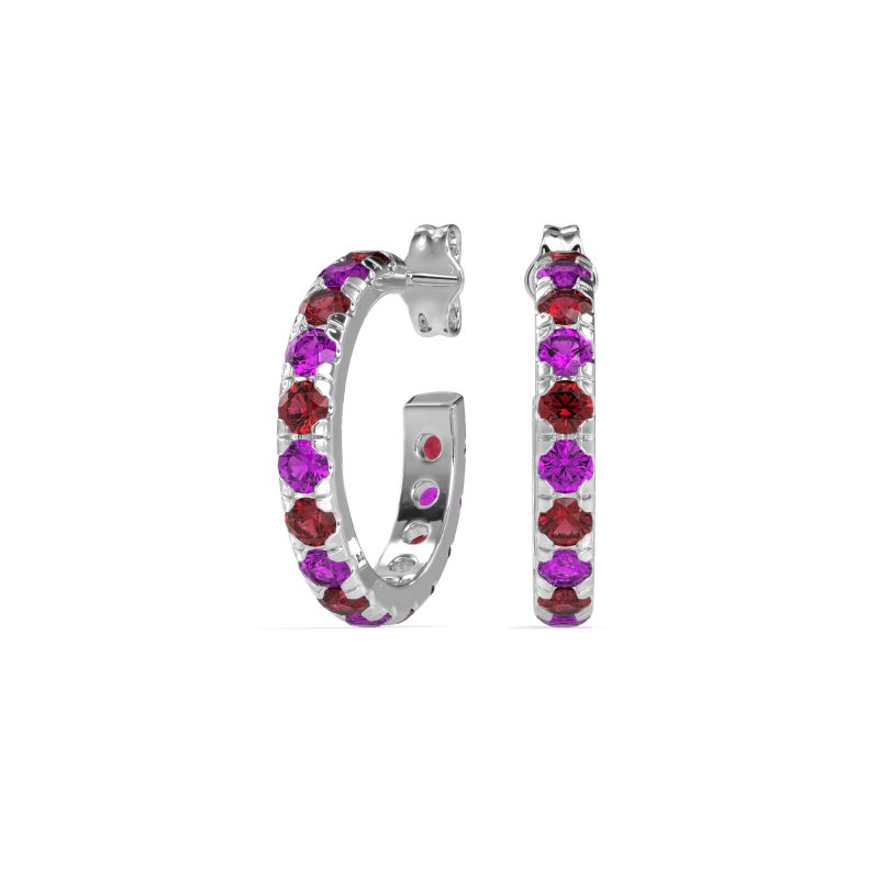 Single Row Huggie Earrings