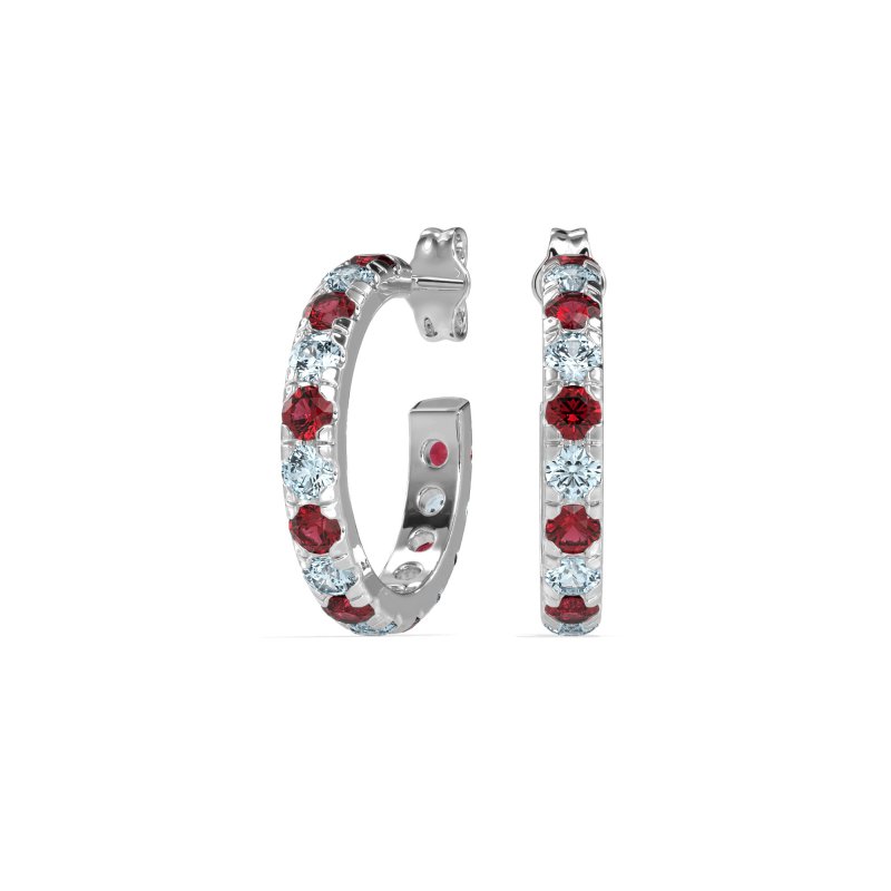 Single Row Huggie Earrings