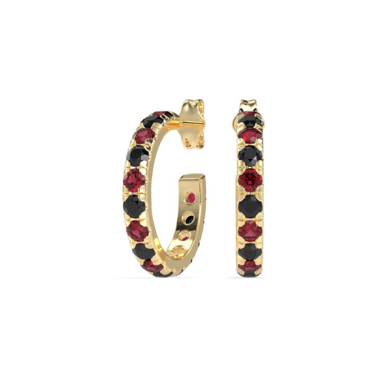 Single Row Huggie Earrings