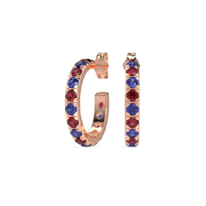 Single Row Huggie Earrings