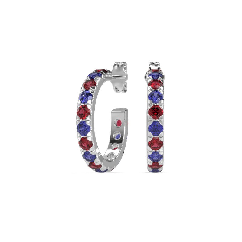 Single Row Huggie Earrings