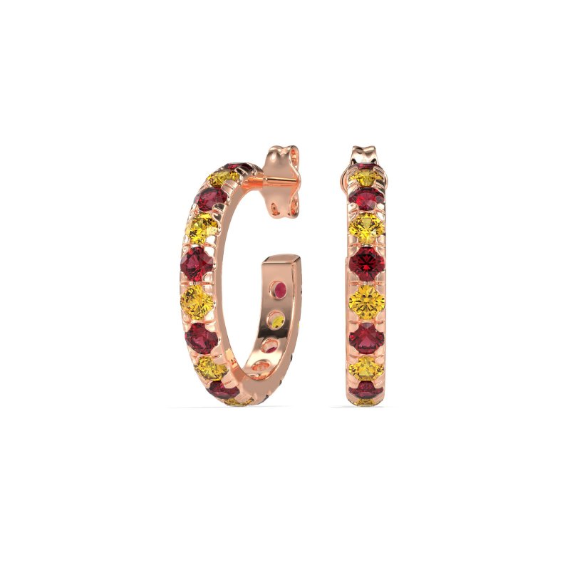 Single Row Huggie Earrings