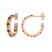 Single Row Huggie Earrings