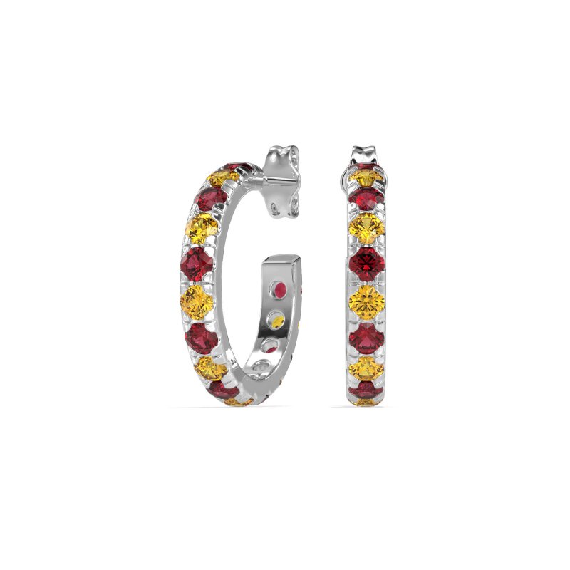 Single Row Huggie Earrings