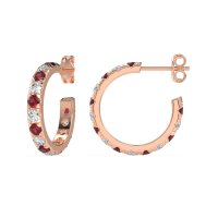 Single Row Huggie Earrings
